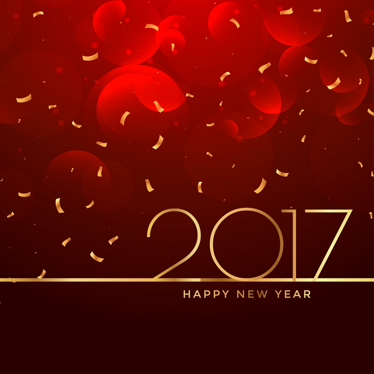 2017 new year celebration background in red color